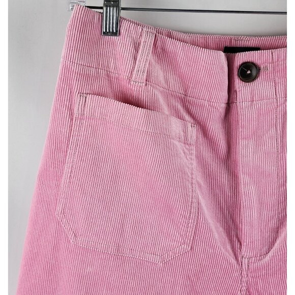 Maeve Pants Womens 31x25 Pink The Colette Magic Fabric Crop Wide Leg Corduroy - Picture 3 of 11